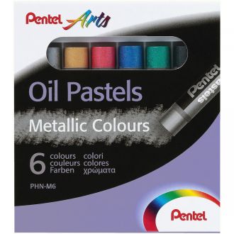 Pentel Λαδοπαστέλ 6 χρώματα Metallic