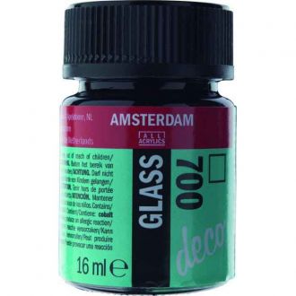 Amsterdam Decorfin Glass Χρώμα Γυαλιού 16ml Μαύρο (700)