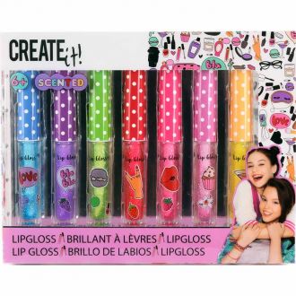 Create it! lipgloss scented with glitter set 7pcs
