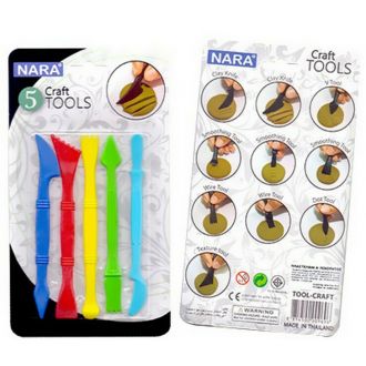 Rony εργαλεία πηλού πλαστελίνης Nara 5τμχ.  Διάφορα Χρώματα