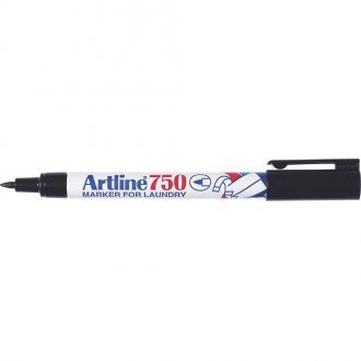 Artline 750 Μαρκαδόρος υφάσματος - πλυντηρίου 0.7mm Μαύρο (EK-750)