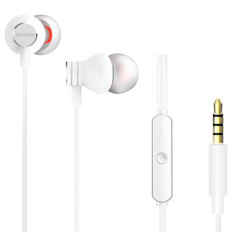Aiwa stereo 3.5mm in-ear with remote and mic White