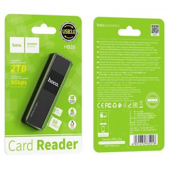 HOCO 2 in 1 card reader usb 3.0 2TB HB20 Black (HC-HB20-U3)