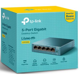 TP-Link LS105G 5-Port 10 100 1000Mbps V9 (TPL10252) (6935364085445)