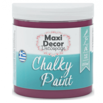 Maxi Decor χρώμα κιμωλίας chalky paint 250ml Μούρο - Cranberry (602)