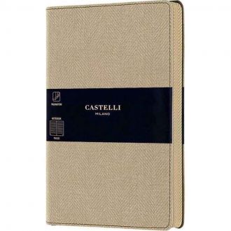 Castelli σημειωματάριο ριγέ 13x21 harris desert sand  QC6D9.918
