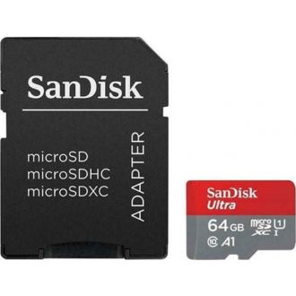 SanDisk Ultra microSDHC 64GB Class10 A1 with adapter mobile (SANSDSQUA4-064G-GN6MA)