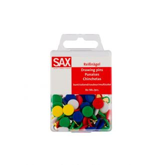 Sax πινέζες χρωματιστές 80τμχ.