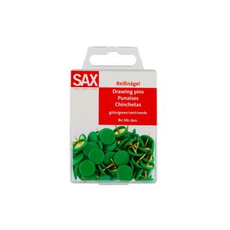 Sax πινέζες πράσινες 80τμχ.