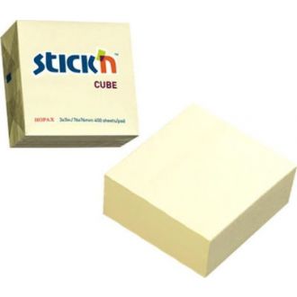 Stick'n Χαρτάκια σημειώσεων αυτοκόλλητα κυβος κίτρινος 76x76εκ. 400Φ. 21072